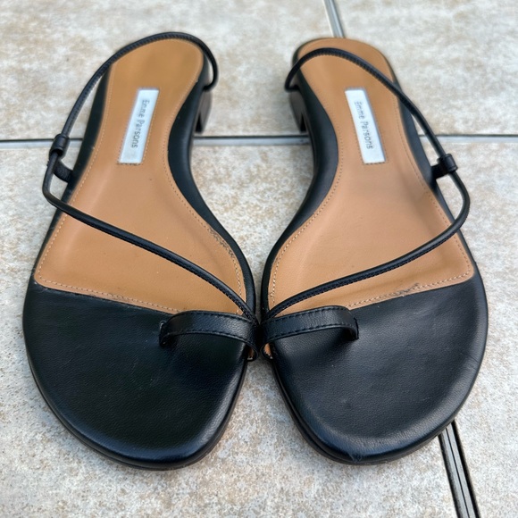 EMME PARSONS BLACK SUSAN SLIDE SANDALS - Picture 4 of 15